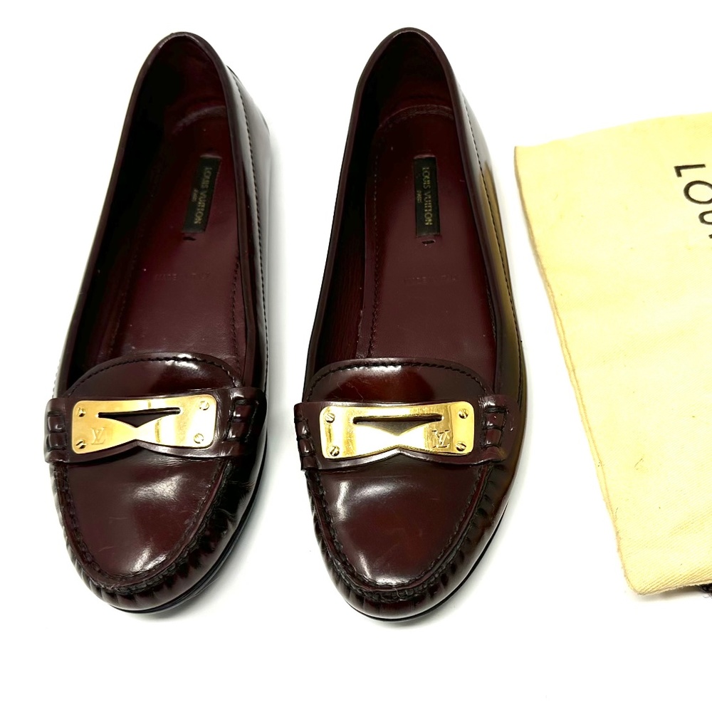 Louis Vuitton patent leather loafers
